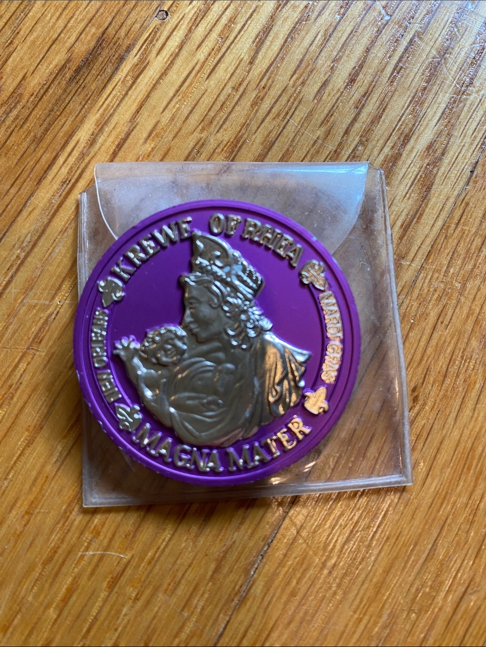 Purple and Silver Krewe Medallion - Magna Mater